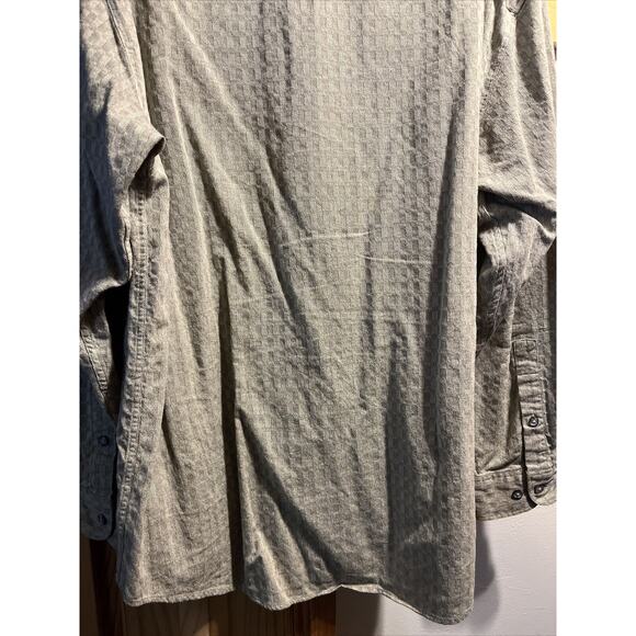 Va Bene Vintage Men’s L Gray Check Long Sleeve Button Down Cotton Shirt - Picture 14 of 14